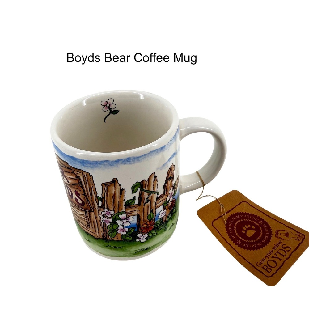 Boyds‎ Collection Bearware Pottery Forever Friends Coffee Mug Garden 390524 2003